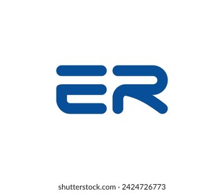 ER logo design vector template