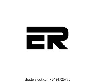 ER logo design vector template