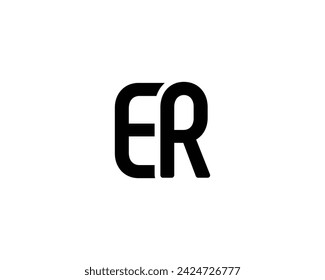 ER logo design vector template