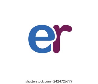 ER logo design vector template