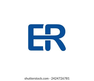 ER logo design vector template
