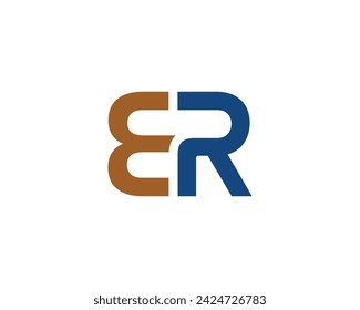 ER logo design vector template