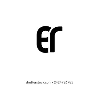 ER logo design vector template