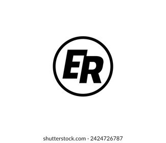 ER logo design vector template