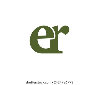 ER logo design vector template