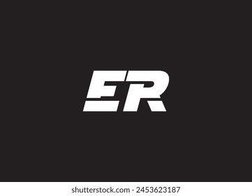 ER logo design vector template