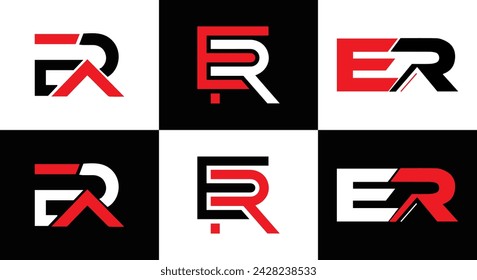 ER logo. E R design. White ER letter. ER, E R letter logo design. Initial letter ER linked circle uppercase monogram logo. E R letter logo vector design. Most Recent, Featured,