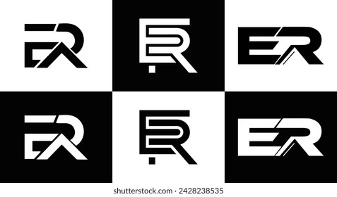 ER logo. E R design. White ER letter. ER, E R letter logo design. Initial letter ER linked circle uppercase monogram logo. E R letter logo vector design. Most Recent, Featured,