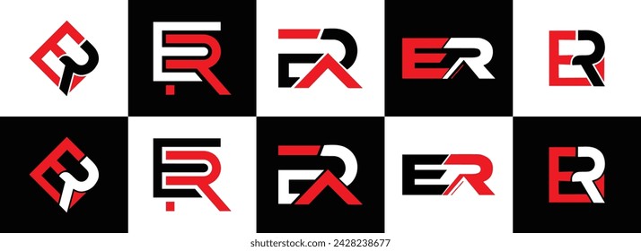 ER logo. E R design. White ER letter. ER, E R letter logo design. Initial letter ER linked circle uppercase monogram logo. E R letter logo vector design. Most Recent, Featured,