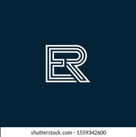 ER or RE logo and icon designs