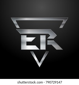 ER Logo, Monogram, Metal