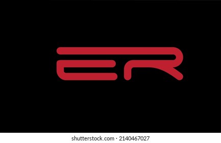 er re logo vector initials letter