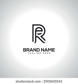 RE ER Minimal Unique Letter Logo Design. Initial Vector Symbol.