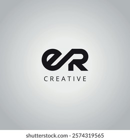 ER RE Modern Creative Minimal Business Letter Logo Design Vector Icon Symbol.