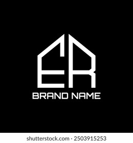 ER monogram letter house logo design