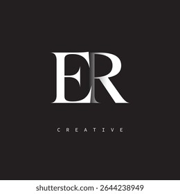 ER Monogram Logo Minimal Elegant Letter mark for Luxury, Fashion   Creative Brands	
