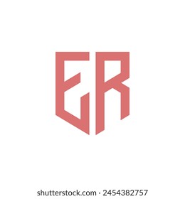 ER. Monogram of Two letters E and R. Luxury, simple, minimal and elegant ER logo design. Vector illustration template.