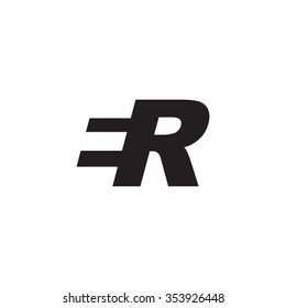 ER negative space letter logo
