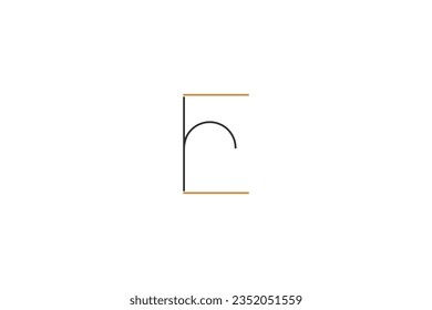 ER, RE, Abstract initial monogram letter alphabet logo design