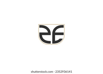 ER, RE, Abstract initial monogram letter alphabet logo design