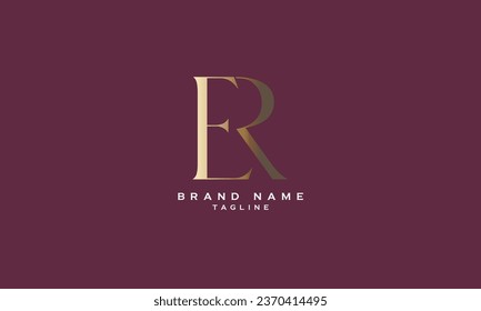 ER, RE, Abstract initial monogram letter alphabet logo design