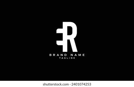 ER, RE, Abstract initial monogram letter alphabet logo design