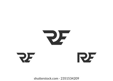 ER, RE, E AND R Abstract initial monogram letter alphabet logo design