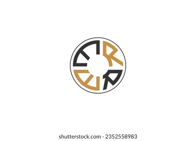 ER, RE, E AND R Abstract initial monogram letter alphabet logo design