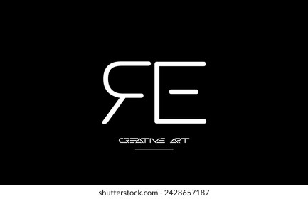 ER, RE, E, R abstract letters logo monogram