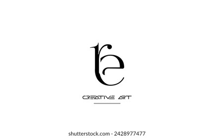 ER, RE, E, R abstract letters logo monogram