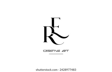 ER, RE, E, R abstract letters logo monogram