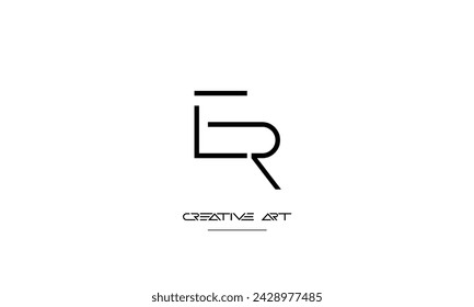 ER, RE, E, R abstract letters logo monogram