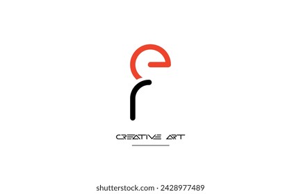 ER, RE, E, R abstract letters logo monogram