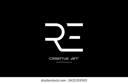 ER, RE, E, R abstract letters logo monogram