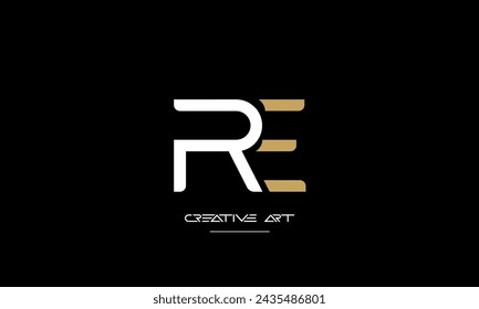 ER, RE, E, R abstract letters logo monogram