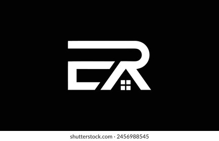 ER real estate logo vector design