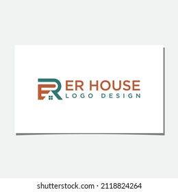 ER ROOF LINES LOGO DESIGN VECTOR