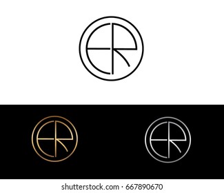 ER round circle shape initial letter logo

