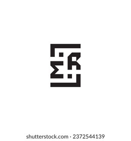 ER square concept retro logo in high quality professional design that will print well across any print media
