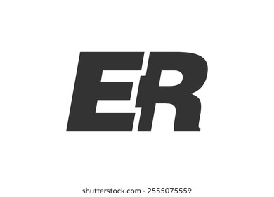 ER Techno Editable Font Logo For Corporate Branding. Bold, Futuristic Design With Unique Typographic Ideas. Minimal Custom Type And Dynamic Letter Variations For Promotion, Printing, And Book Titles