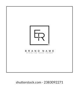 ER Vector Logo Template - Simple Icon for Initial Letter E and R Monogram