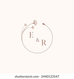 ER wedding monogram logo designideas as inspiration