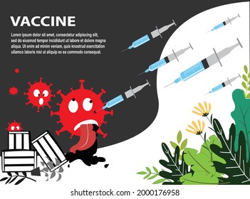 eradicate the virus with vaccines to save the world from darkness to a healthy life.