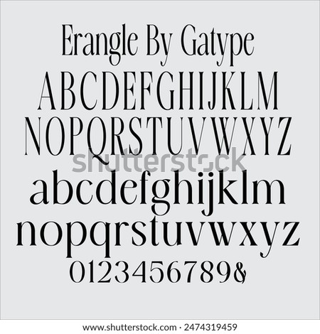 Erangle is an elegant serif typeface inspired by a vintage type specimen I found recently at an art fair. 