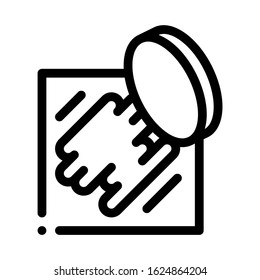 Erase Coin Numbers Icon Vector. Outline Erase Coin Numbers Sign. Isolated Contour Symbol Illustration