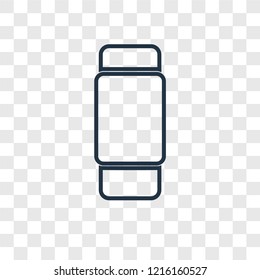 Erase concept vector linear icon isolated on transparent background, Erase concept transparency concept in outline style