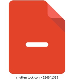 Erase document flat vector icon