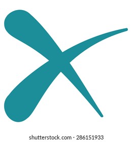 Erase icon from Business Bicolor Set. This flat vector symbol uses soft blue color, rounded angles, and isolated on a white background.