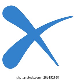 Erase icon from Business Bicolor Set. This flat vector symbol uses cobalt color, rounded angles, and isolated on a white background.
