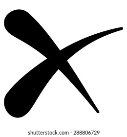 Erase icon from Business Bicolor Set. This flat vector symbol uses black color, rounded angles, and isolated on a white background.